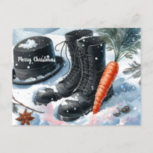 Cartes Pour Fêtes Annuelles Preuve de l'Homme de neige d'hiver