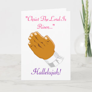 Cartes Pour Fêtes Annuelles Prier Mains Enfant Christ Le Seigneur Est Ressusci
