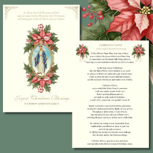 Cartes Pour Fêtes Annuelles Prière catholique de la mère religieuse Marie Poin