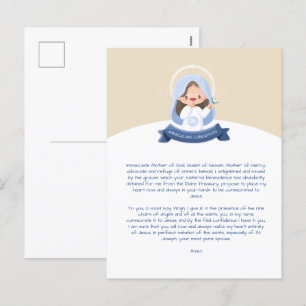 Cartes Pour Fêtes Annuelles Prière de la Vierge Marie Kawaii