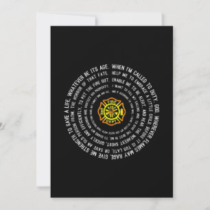 Cartes Pour Fêtes Annuelles Prière des pompiers, Motivation des pompiers
