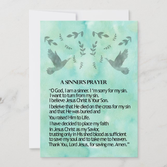 Cartes Pour Fêtes Annuelles Prière d'un soudeur (Devant)