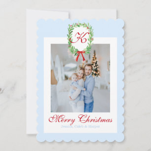 Cartes Pour Fêtes Annuelles Prière Monogramme de Noël