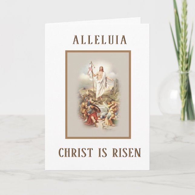 Cartes Pour Fêtes Annuelles Prière religieuse traditionnelle de Pâques (Devant)