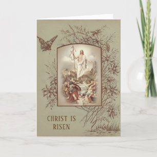 Cartes Pour Fêtes Annuelles Prière religieuse traditionnelle de Pâques