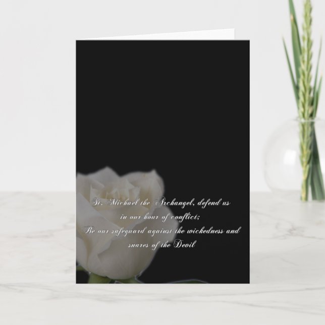 Cartes Pour Fêtes Annuelles Prière Saint Michael (Devant)