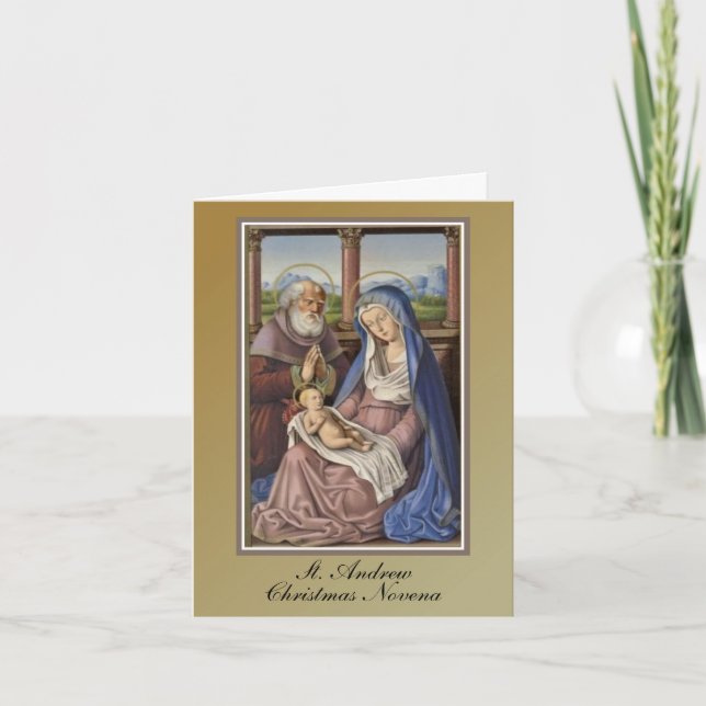 Cartes Pour Fêtes Annuelles Prière St. Andrew Christmas Novena (Devant)