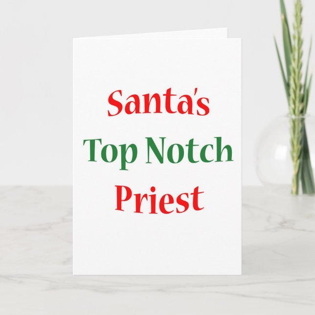 Cartes Pour Fêtes Annuelles Priest top notch (Devant)