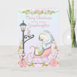 Cartes Pour Fêtes Annuelles "Princesse de Neige" Aquarelle-fille Noël