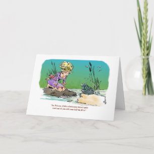 Cartes Pour Fêtes Annuelles Princesse de Valentine et sa grenouille stupide