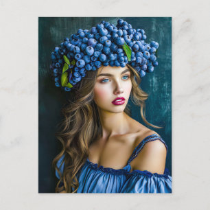 Cartes Pour Fêtes Annuelles Princesse Myrtille en Bleu Royal