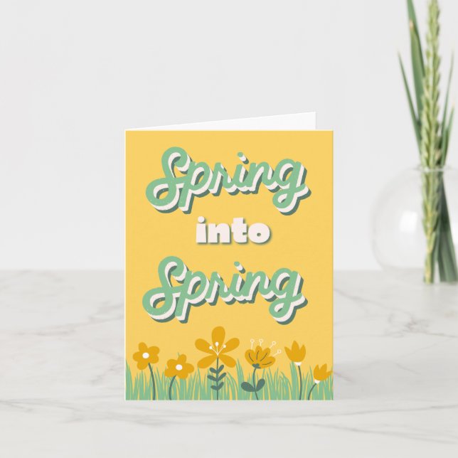 Cartes Pour Fêtes Annuelles Printemps au printemps (Devant)