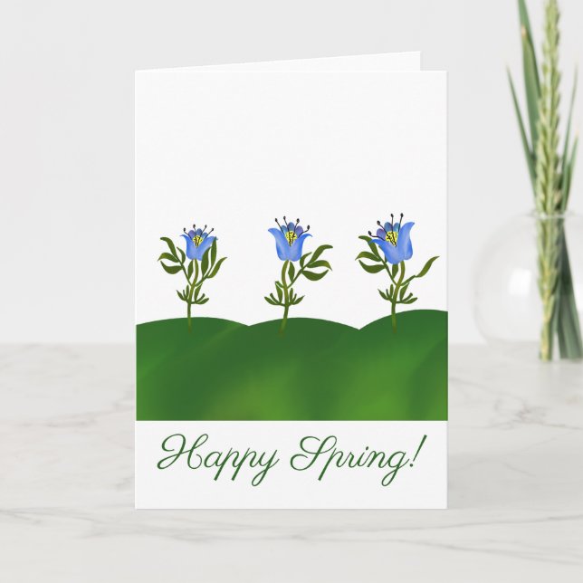 Cartes Pour Fêtes Annuelles Printemps heureux (Devant)