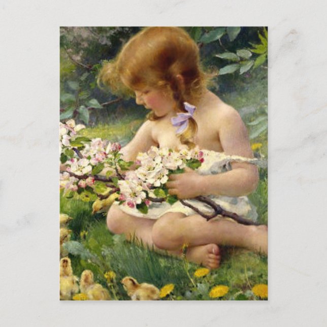 Cartes Pour Fêtes Annuelles ‘Printemps’ par Franz Dvorak Pâques (Devant)