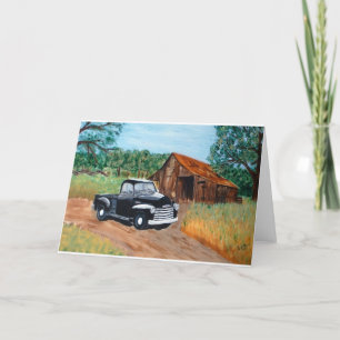 Cartes Pour Fêtes Annuelles Prise en charge Chevy et une ancienne grange