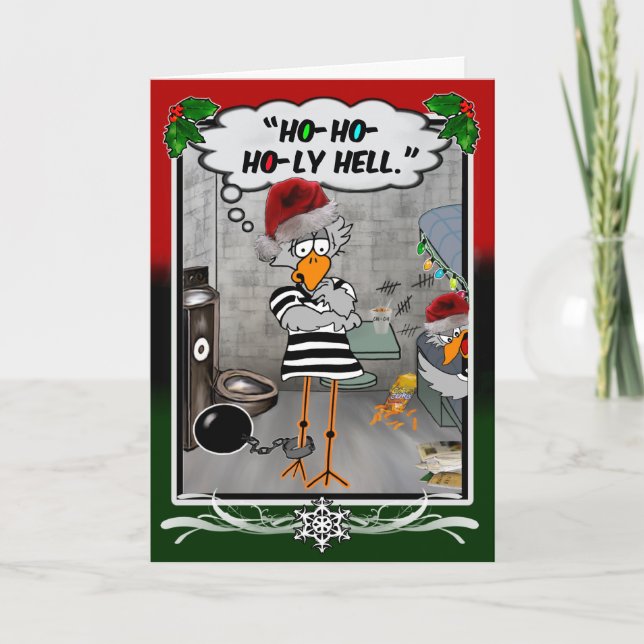 Cartes Pour Fêtes Annuelles Prison Jailbird (Devant)