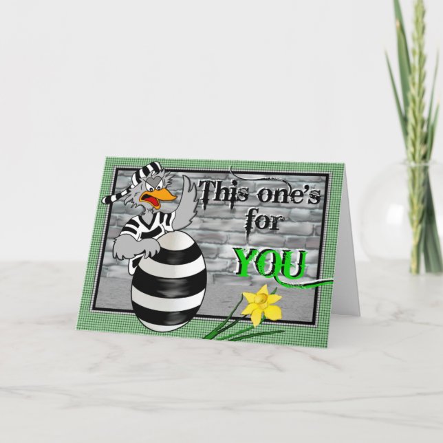 Cartes Pour Fêtes Annuelles Prison Jailbird (Devant)