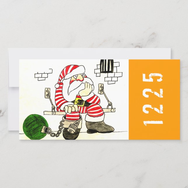 CARTES POUR FÊTES ANNUELLES PRISON PÈRE NOËL (Devant)