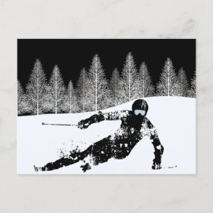 Cartes Pour Fêtes Annuelles Pro Skier, Ski Snowboard