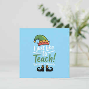 Cartes Pour Fêtes Annuelles Prof Noël drôle l'enseignement est mon préféré 