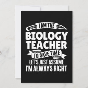 Cartes Pour Fêtes Annuelles professeur de biologie - bien sûr je suis génial