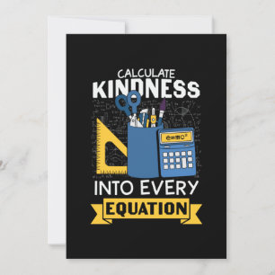 Cartes Pour Fêtes Annuelles Professeur de mathématiques Calculer la gentilless