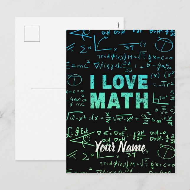 Cartes Pour Fêtes Annuelles Professeur De Mathématiques Ou Professeur De Mathé (Devant / Derrière)