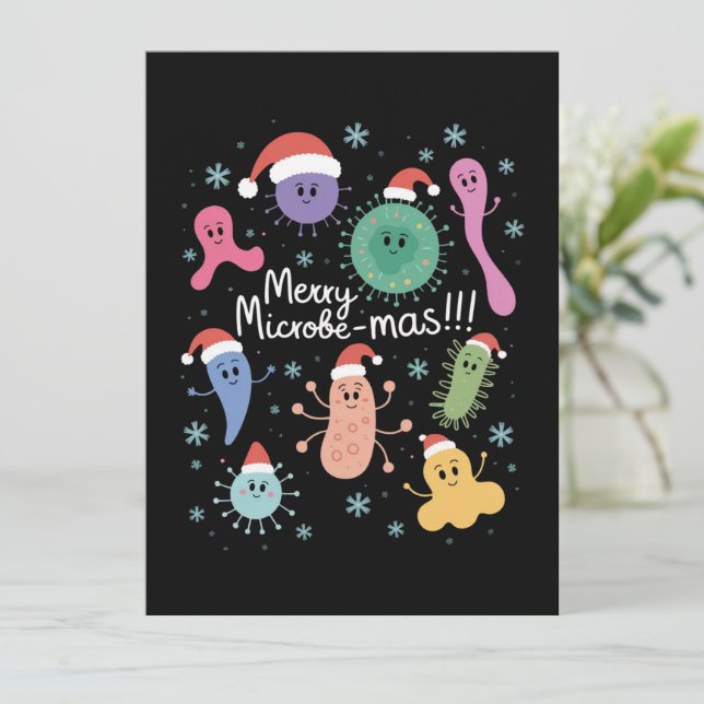 Cartes Pour Fêtes Annuelles Professeur de microbiologie des sciences de Noël M (Debout devant)