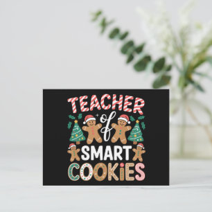 Cartes Pour Fêtes Annuelles Professeur de Noël de biscuits intelligents au pai