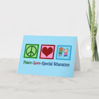 Professeur d'éducation spéciale d'amour de paix
