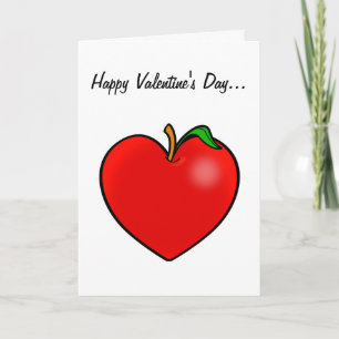 Cartes Pour Fêtes Annuelles Professeur Valentine Heart Apple