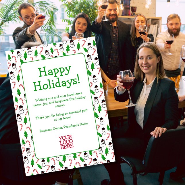 Cartes Pour Fêtes Annuelles Professional Business Employee Holiday Card (Créateur téléchargé)