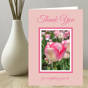 Cartes Pour Fêtes Annuelles Professionnels de l'administration Tulipes roses d