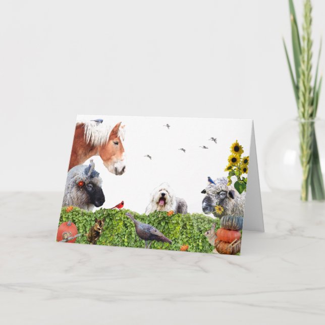 Cartes Pour Fêtes Annuelles Profitez de l'abondance de la terre : HappyThanksg (Devant)