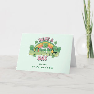 Cartes Pour Fêtes Annuelles Profitez d'un jour chanceux style rétro St. Patric