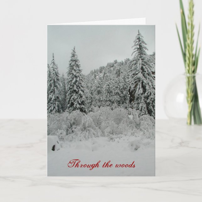 Cartes Pour Fêtes Annuelles profondeur de neige (Devant)