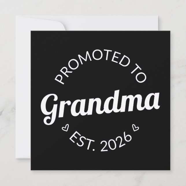 Cartes Pour Fêtes Annuelles Promu À Grand-Mère Est. 2026 I (Devant)