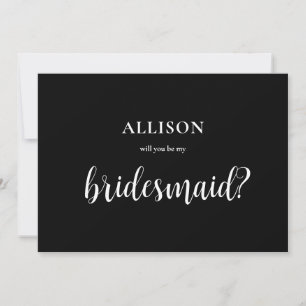 Cartes Pour Fêtes Annuelles Proposition de servante moderne Boho noir et blanc
