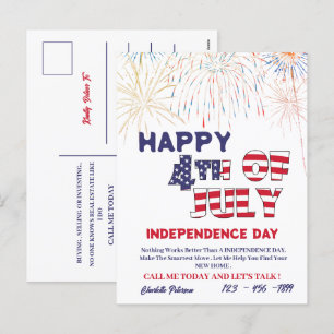 Cartes Pour Fêtes Annuelles Prospection dans 4 juillet immobilier