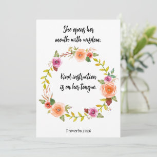 Cartes Pour Fêtes Annuelles Proverbes de la fête des mères Écriture Fleur d'aq