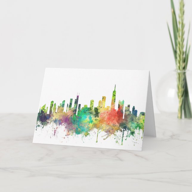 CARTES POUR FÊTES ANNUELLES PS D'HORIZON DE CHICAGO, L'ILLINOIS - (Devant)