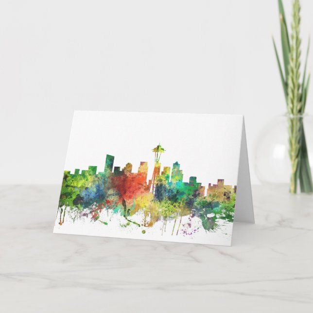 CARTES POUR FÊTES ANNUELLES PS D'HORIZON DE SEATTLE WASHINGTON - (Devant)
