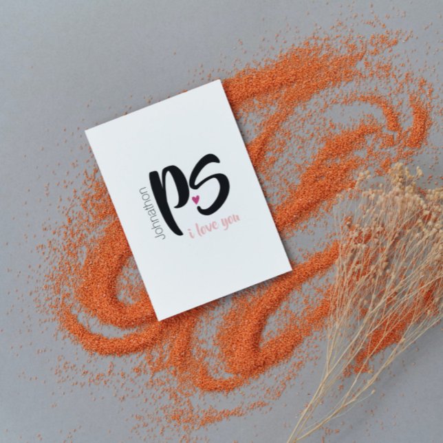 Cartes Pour Fêtes Annuelles PS. Je t'aime | Saint Valentin (Créateur téléchargé)