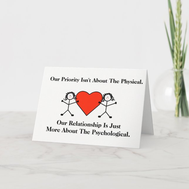 Cartes Pour Fêtes Annuelles Psychologique Funny Lesbian Romance Card (Devant)