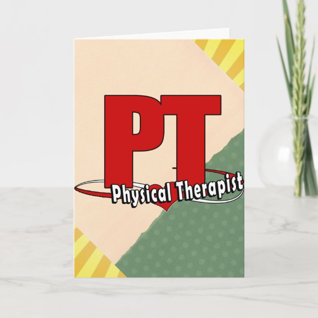 Cartes Pour Fêtes Annuelles PT LOGO BIG RED Physiothérapeute (Devant)