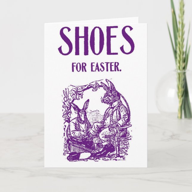 Cartes Pour Fêtes Annuelles Publicité 1905 de chaussure de lapin de Pâques (Devant)