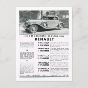 Cartes Pour Fêtes Annuelles Publicité, Renault