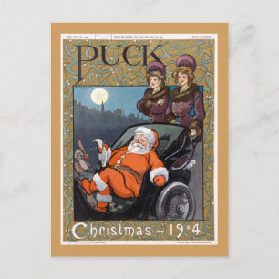 Cartes Pour Fêtes Annuelles Puck Magazine Couverture Noël 1904
