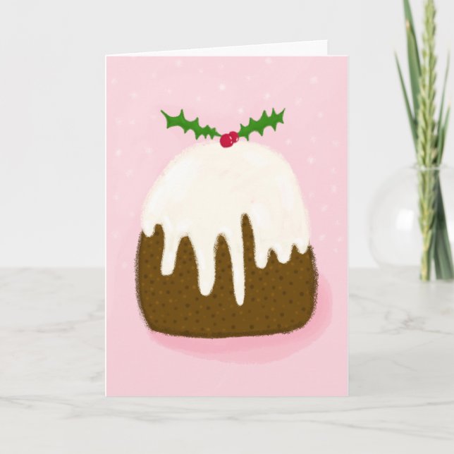Cartes Pour Fêtes Annuelles Pudding de Noël (Devant)