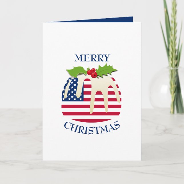 Cartes Pour Fêtes Annuelles Pudding Festif avec | DRAG AMÉRICAIN | Noël (Devant)